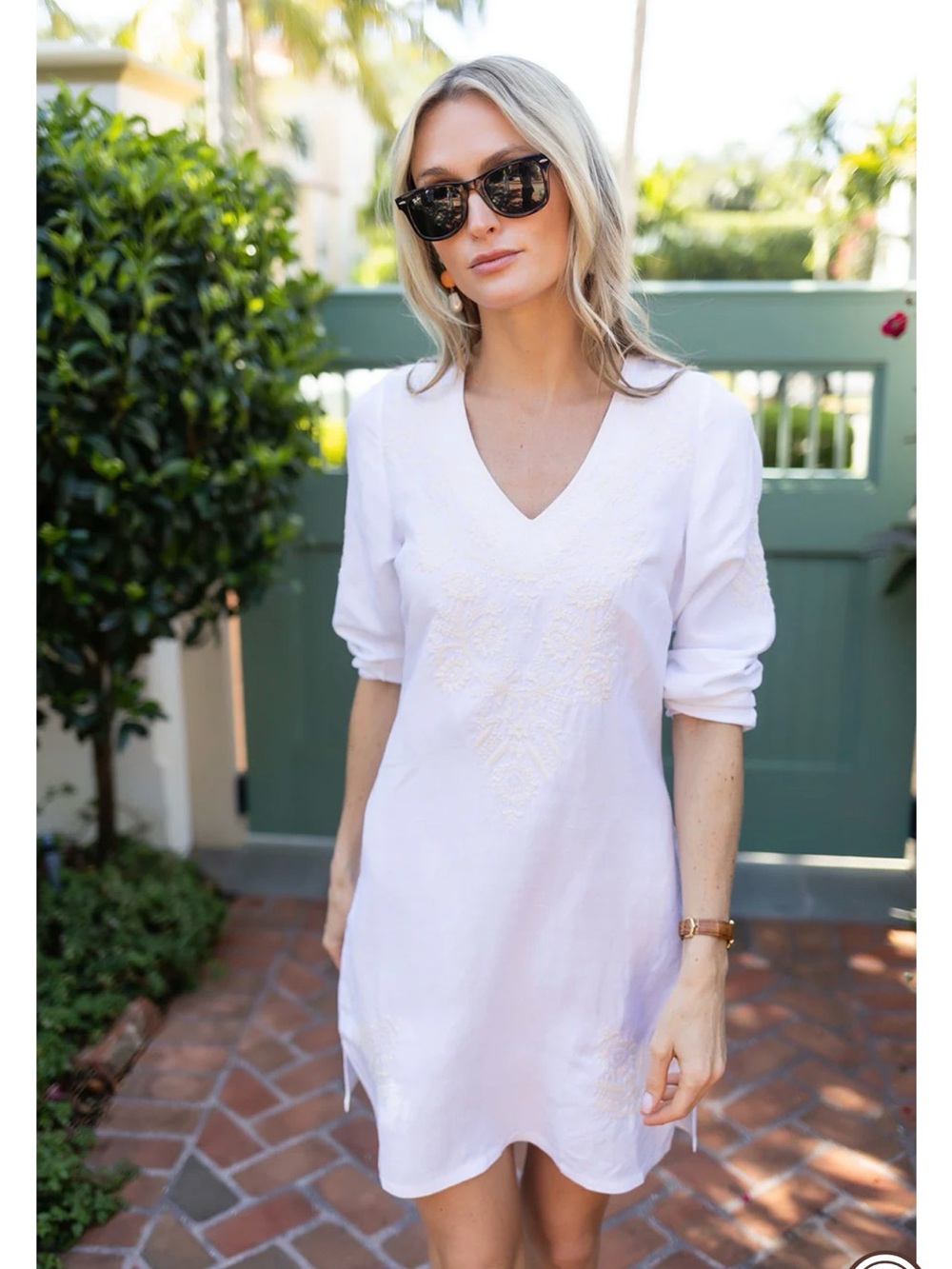 Julia Amory Brigette Dress - Blanc